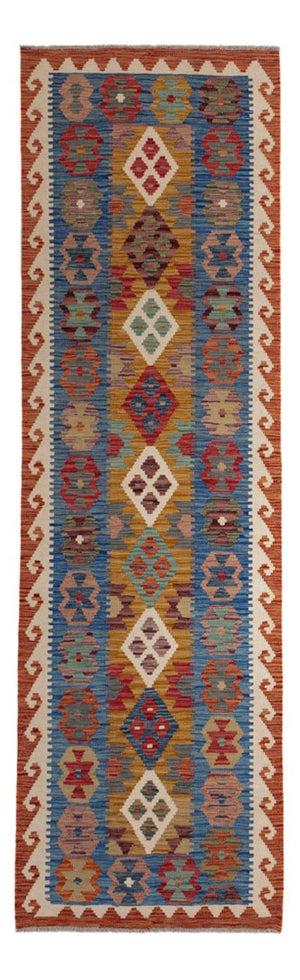 Alfombra de pasillo Alfombra Kelim - Splash - 255 x 82 cm - multicolor