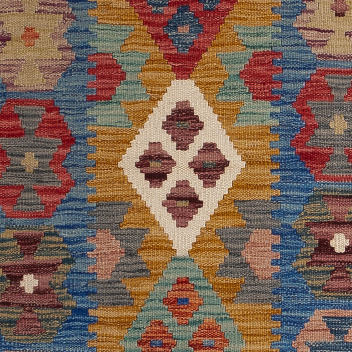 Alfombra de pasillo Alfombra Kelim - Splash - 255 x 82 cm - multicolor