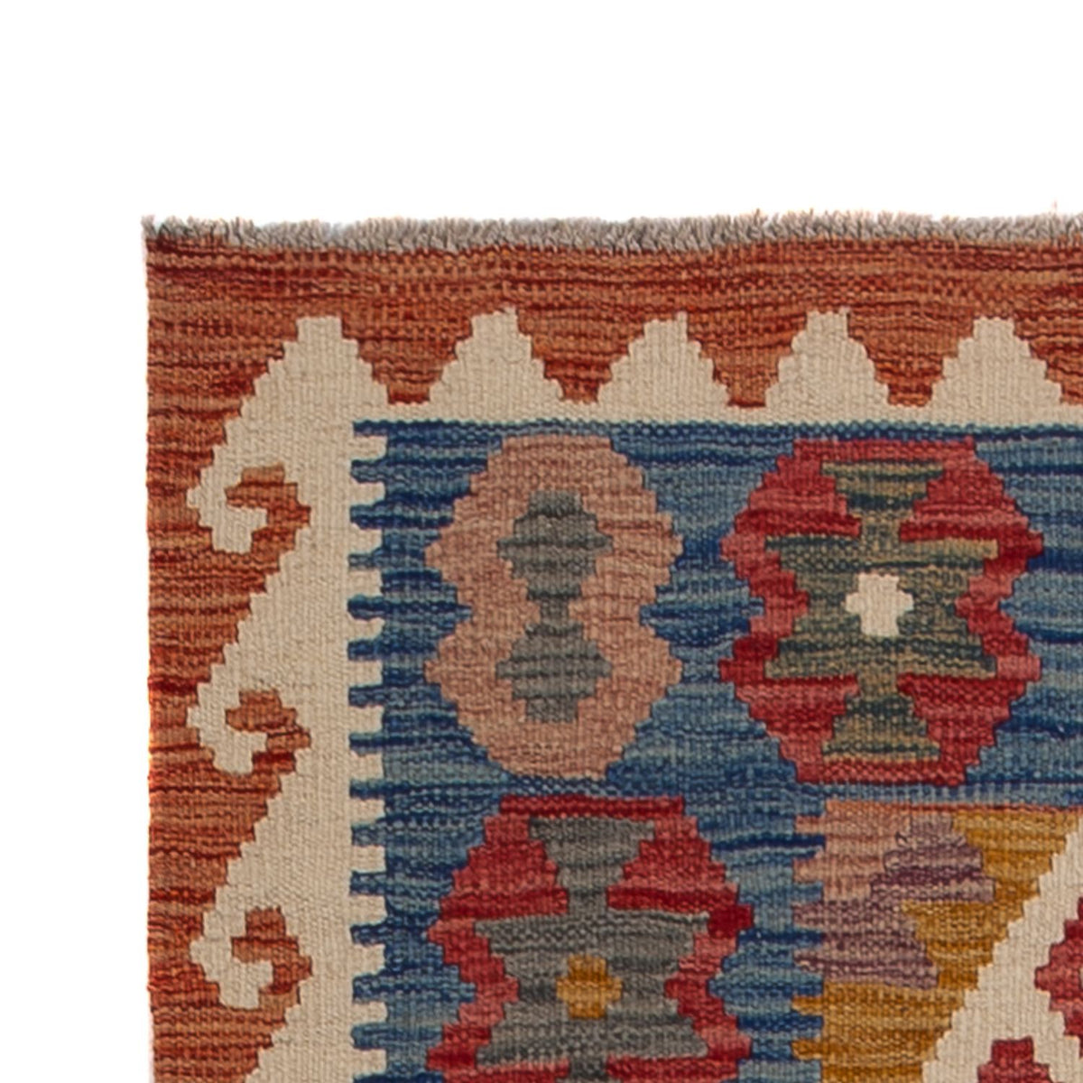 Alfombra de pasillo Alfombra Kelim - Splash - 255 x 82 cm - multicolor