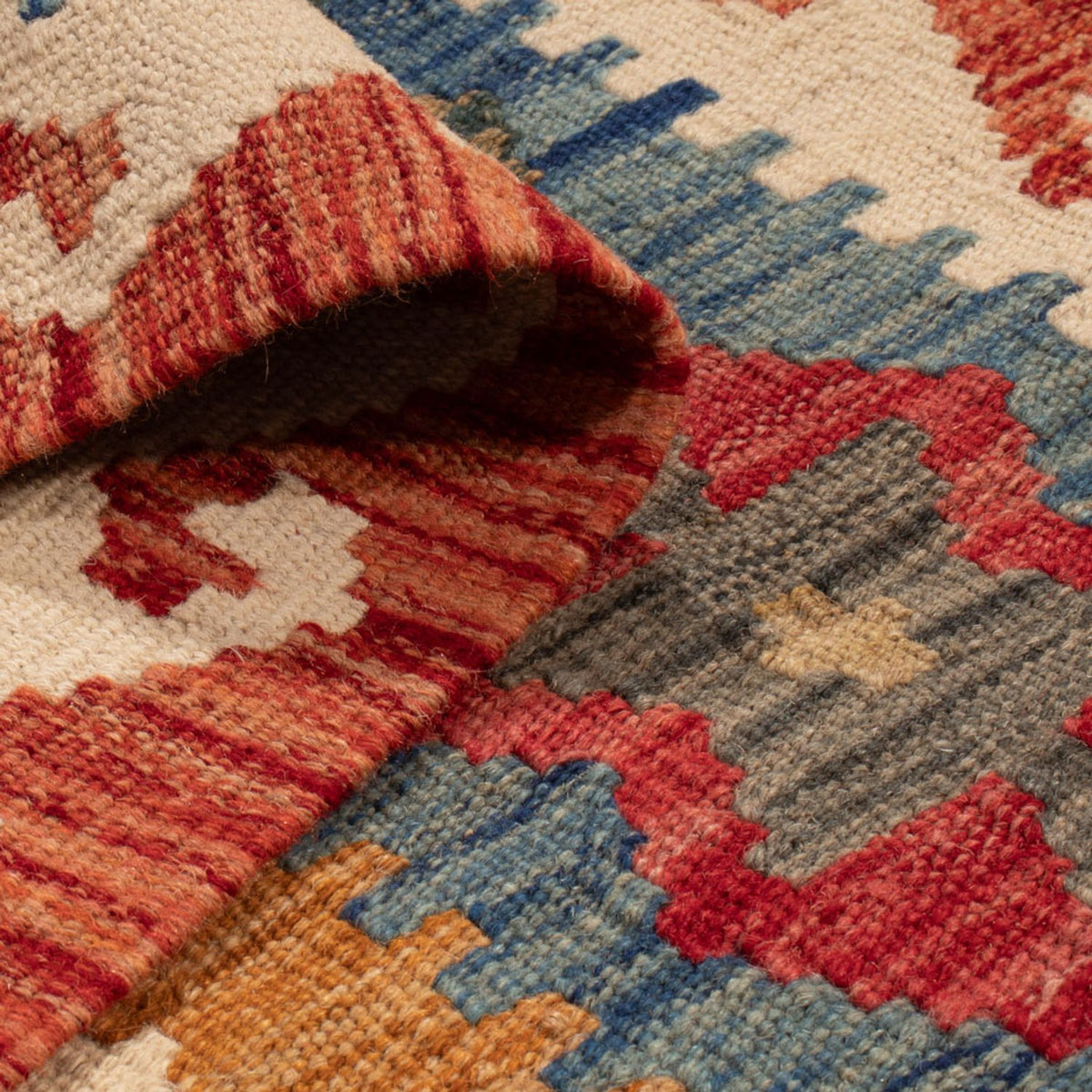 Alfombra de pasillo Alfombra Kelim - Splash - 255 x 82 cm - multicolor