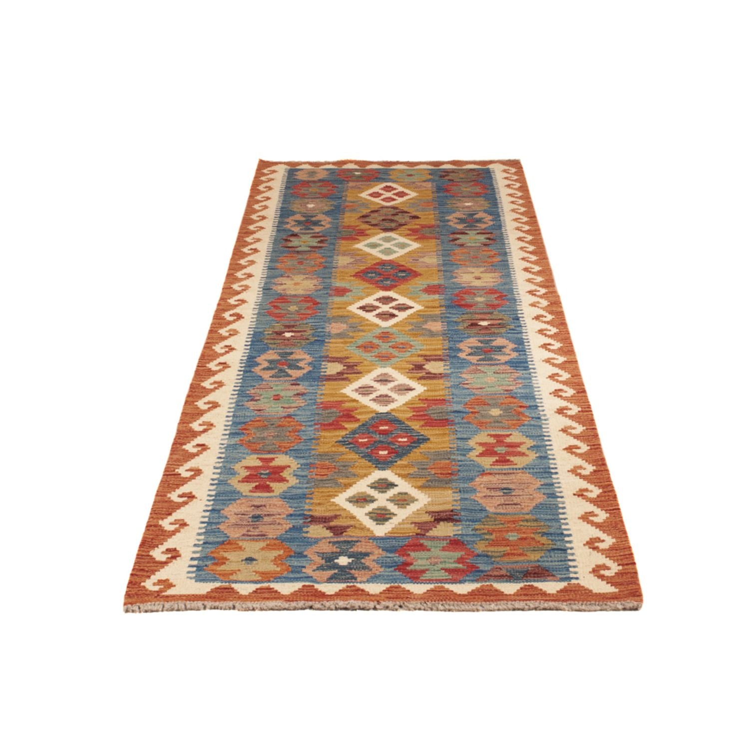 Alfombra de pasillo Alfombra Kelim - Splash - 255 x 82 cm - multicolor