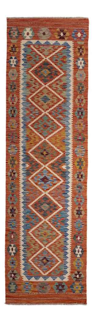 Alfombra de pasillo Alfombra Kelim - Splash - 246 x 76 cm - multicolor