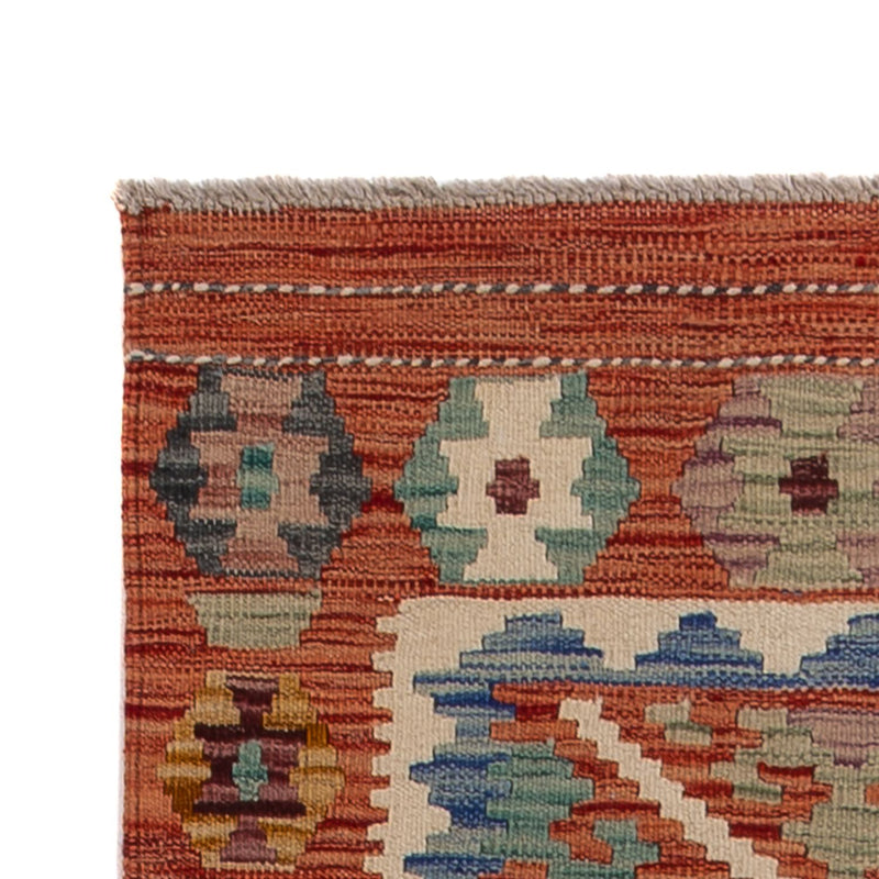 Alfombra de pasillo Alfombra Kelim - Splash - 246 x 76 cm - multicolor