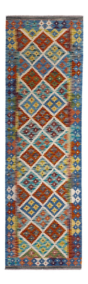 Alfombra de pasillo Alfombra Kelim - Splash - 239 x 79 cm - multicolor