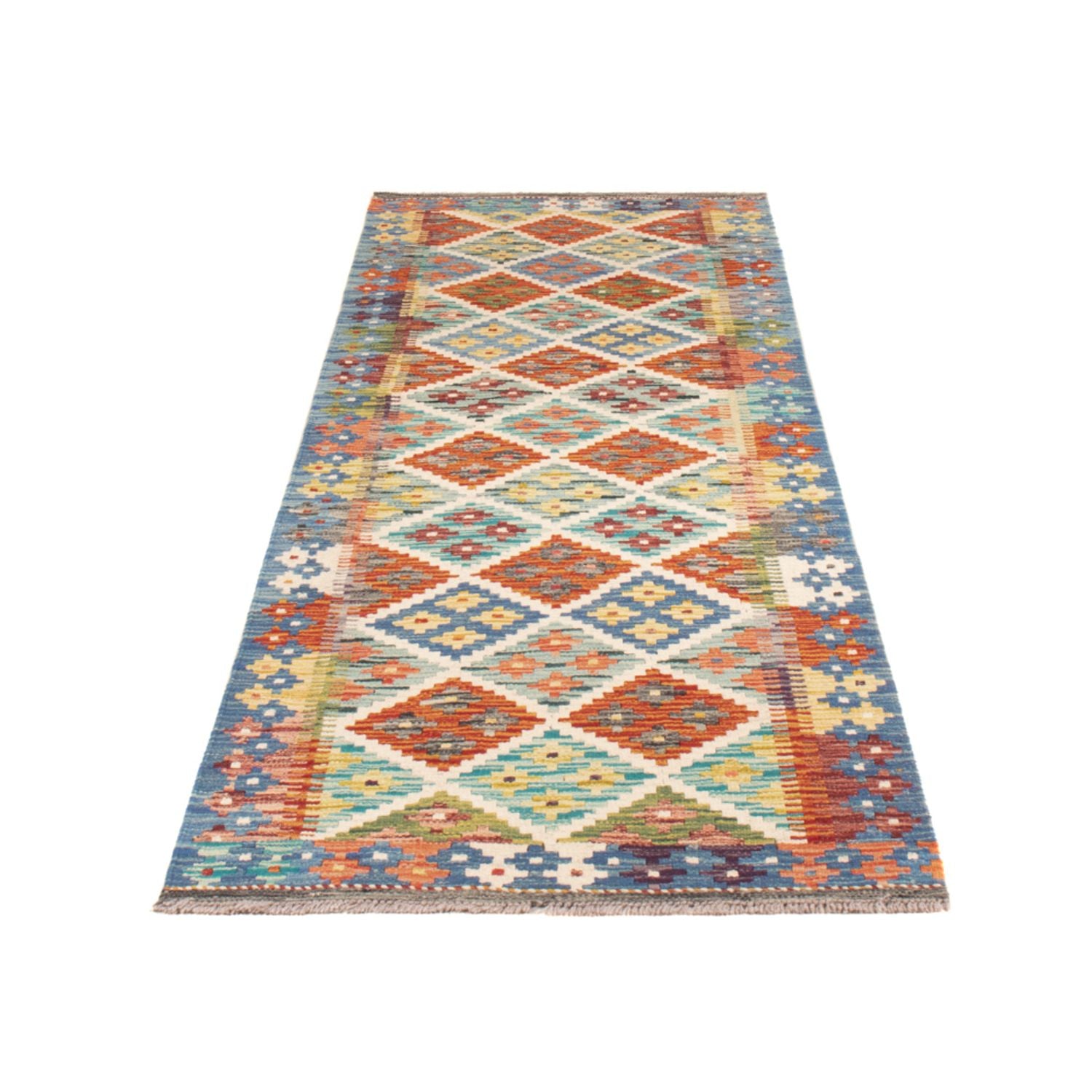 Alfombra de pasillo Alfombra Kelim - Splash - 239 x 79 cm - multicolor