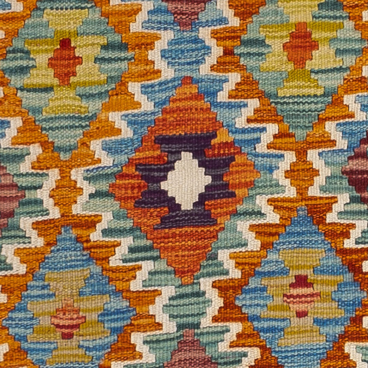 Alfombra de pasillo Alfombra Kelim - Splash - 201 x 84 cm - multicolor