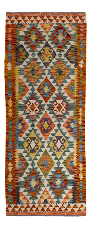 Alfombra de pasillo Alfombra Kelim - Splash - 202 x 86 cm - multicolor