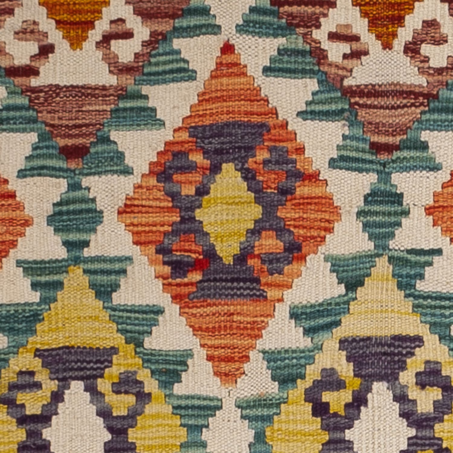 Alfombra de pasillo Alfombra Kelim - Splash - 202 x 86 cm - multicolor