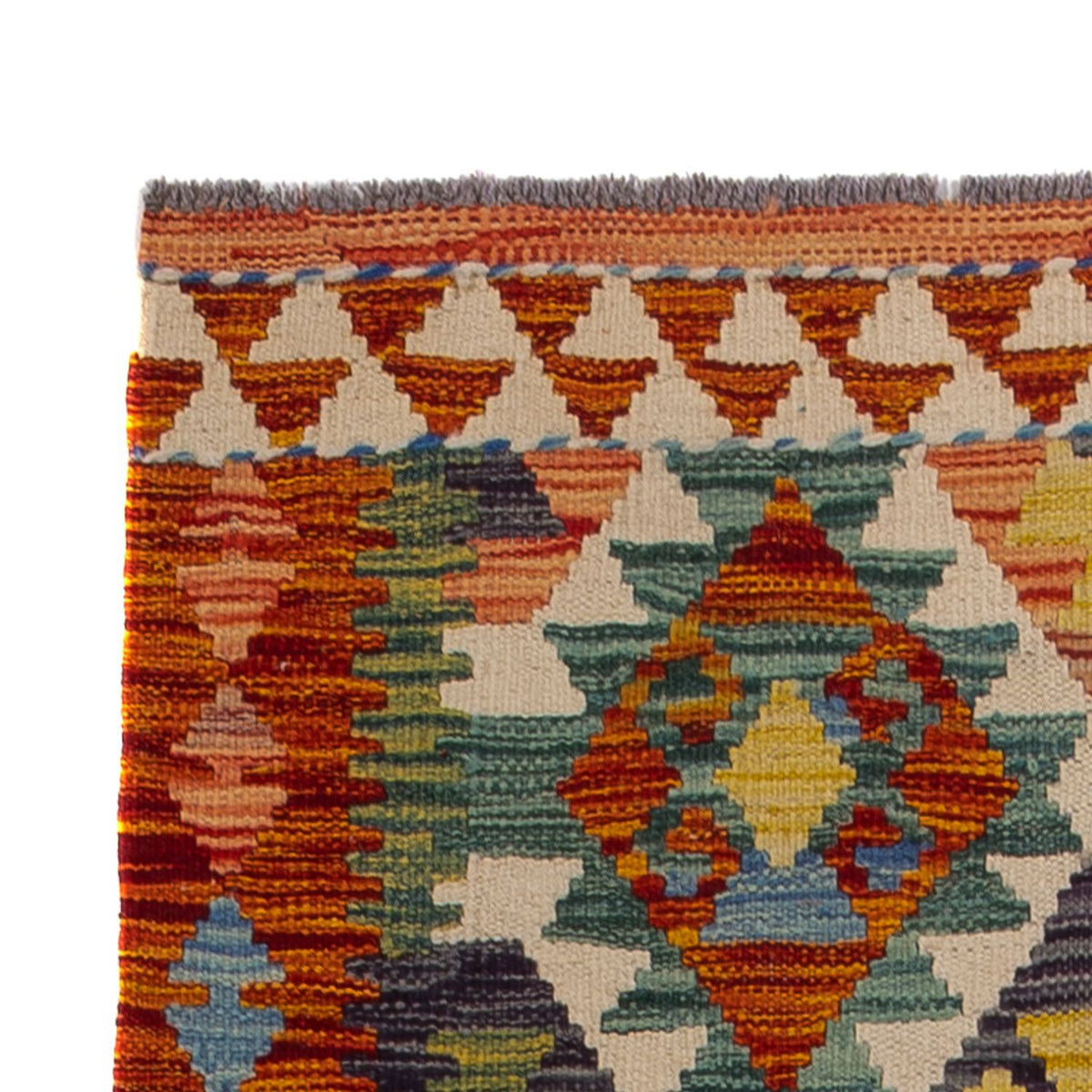 Alfombra de pasillo Alfombra Kelim - Splash - 202 x 86 cm - multicolor