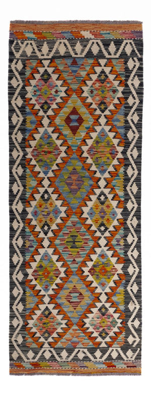 Alfombra de pasillo Alfombra Kelim - Splash - 193 x 80 cm - multicolor