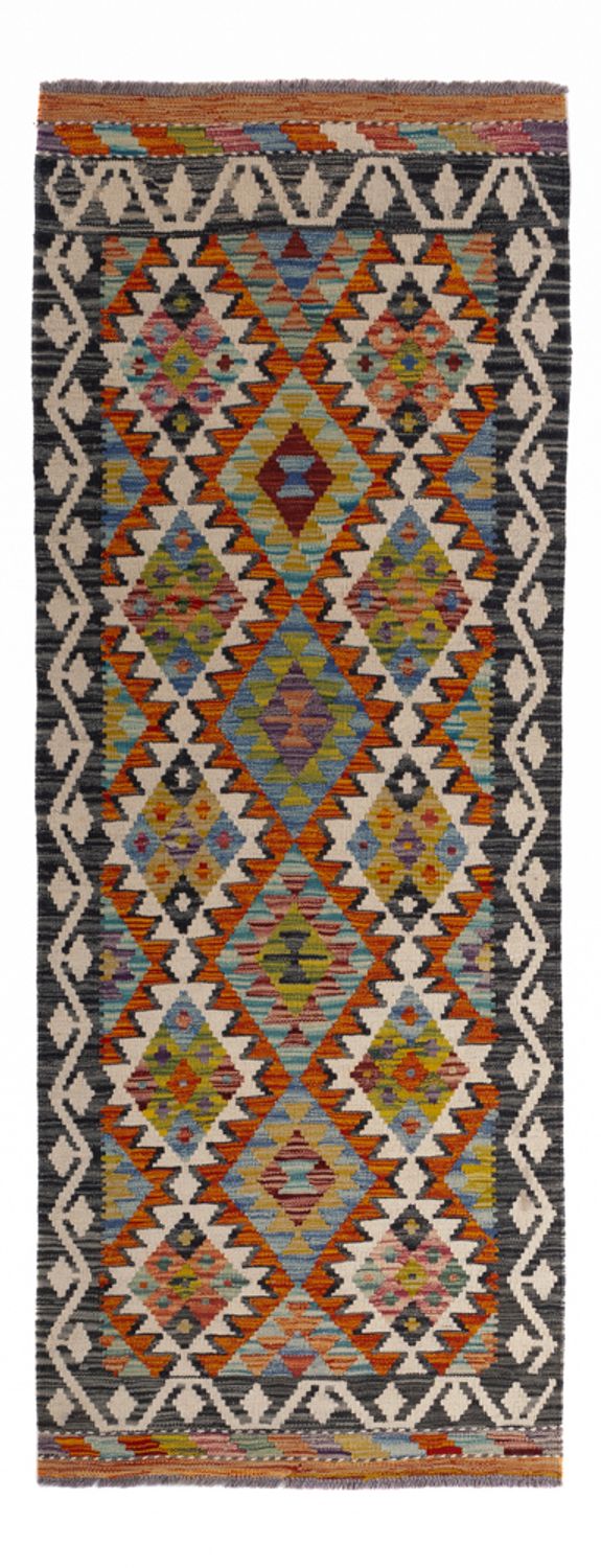 Alfombra de pasillo Alfombra Kelim - Splash - 193 x 80 cm - multicolor