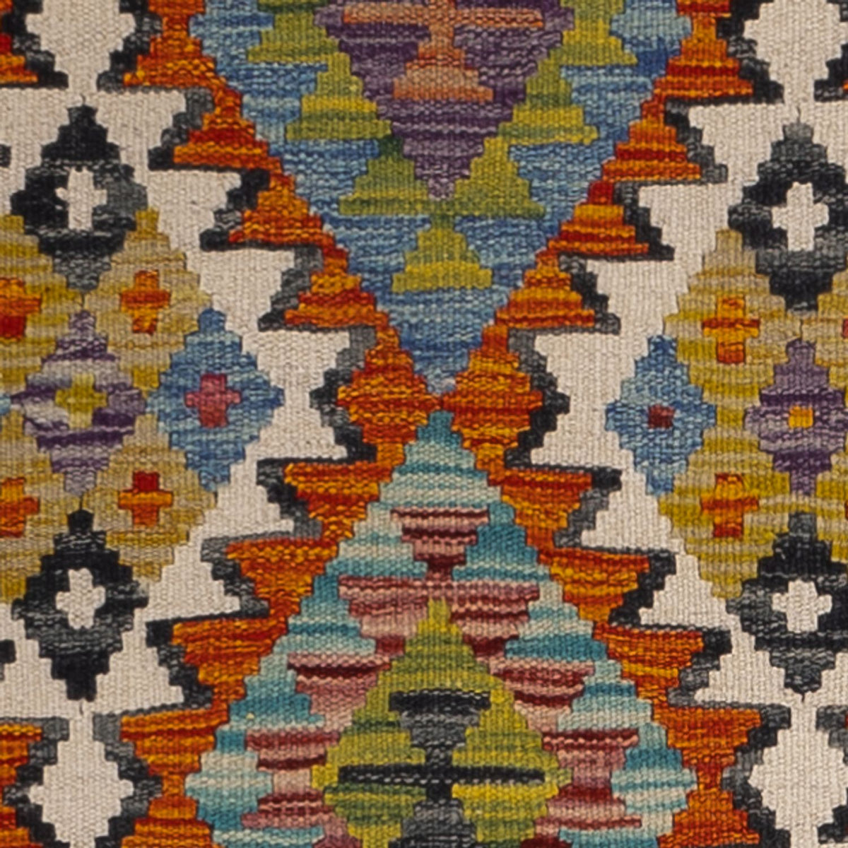 Alfombra de pasillo Alfombra Kelim - Splash - 193 x 80 cm - multicolor