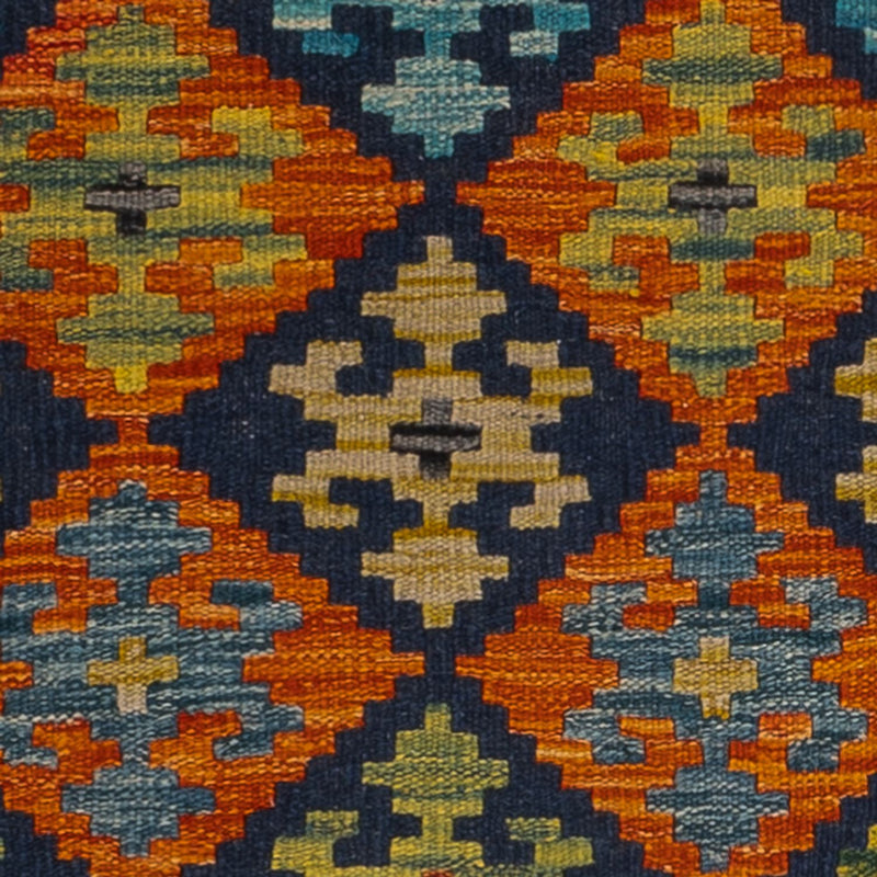 Alfombra de pasillo Alfombra Kelim - Splash - 199 x 76 cm - multicolor