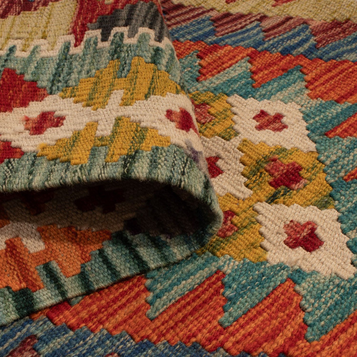 Alfombra Kelim - Splash - 123 x 79 cm - multicolor