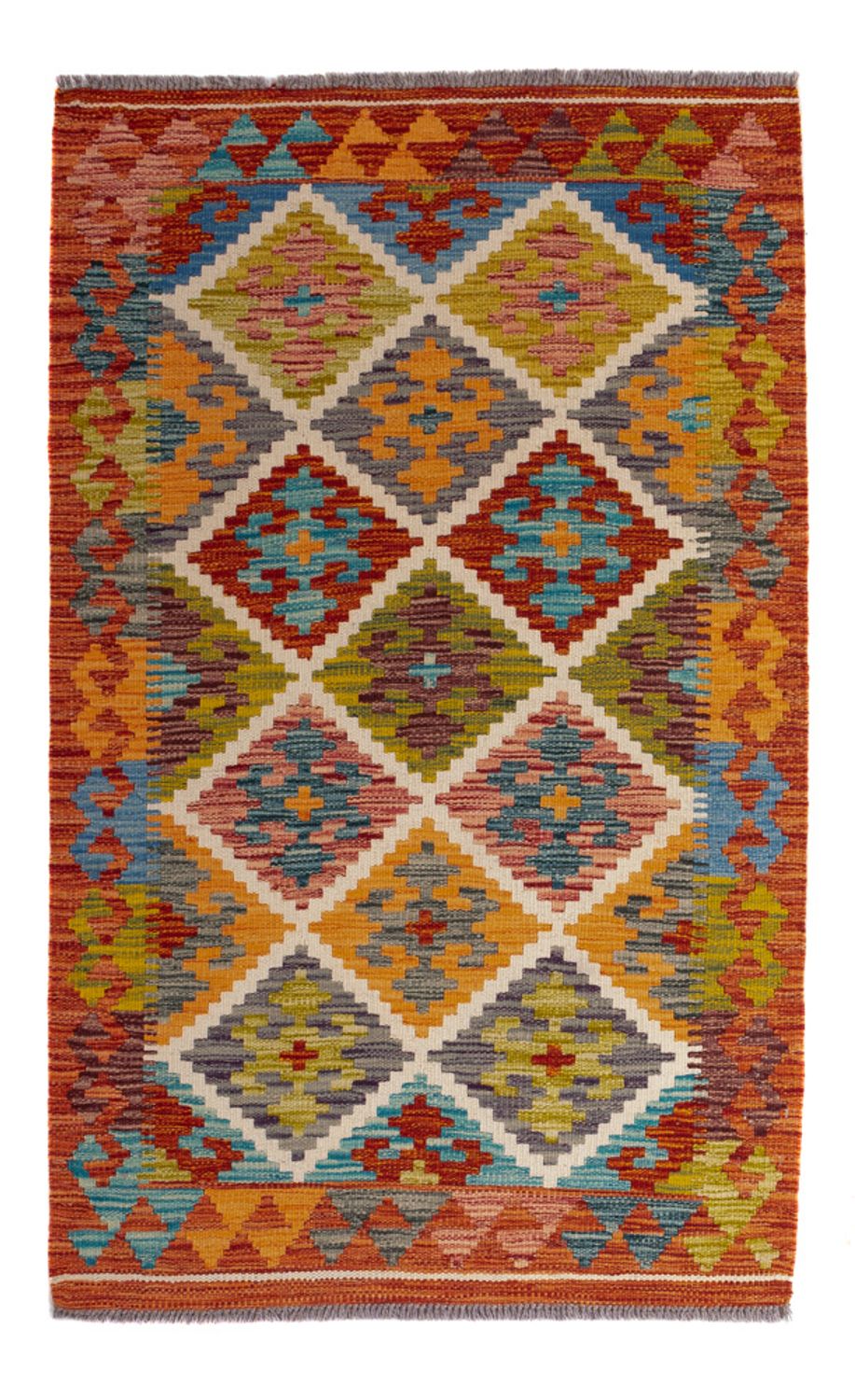 Alfombra Kelim - Splash - 127 x 82 cm - multicolor