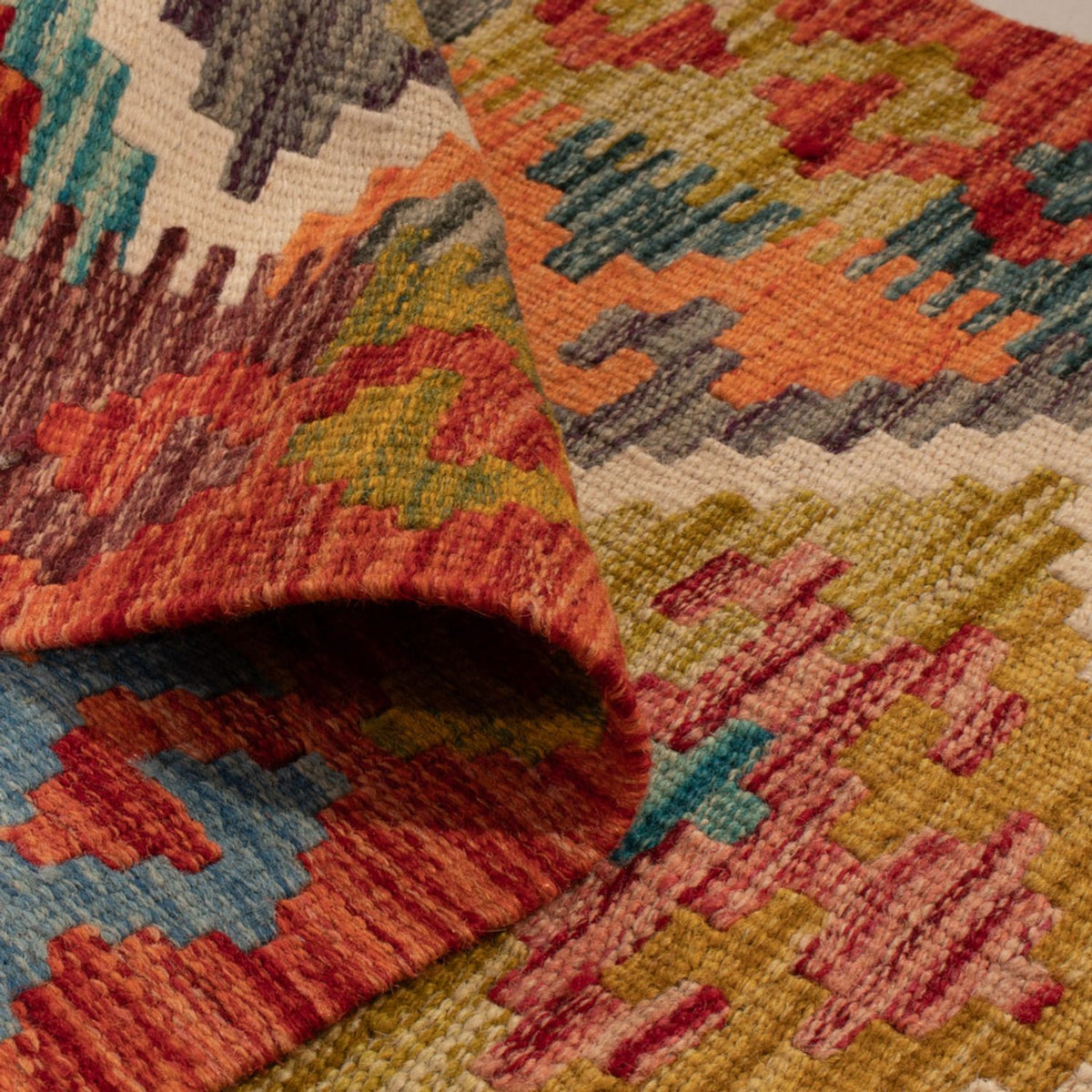 Alfombra Kelim - Splash - 127 x 82 cm - multicolor