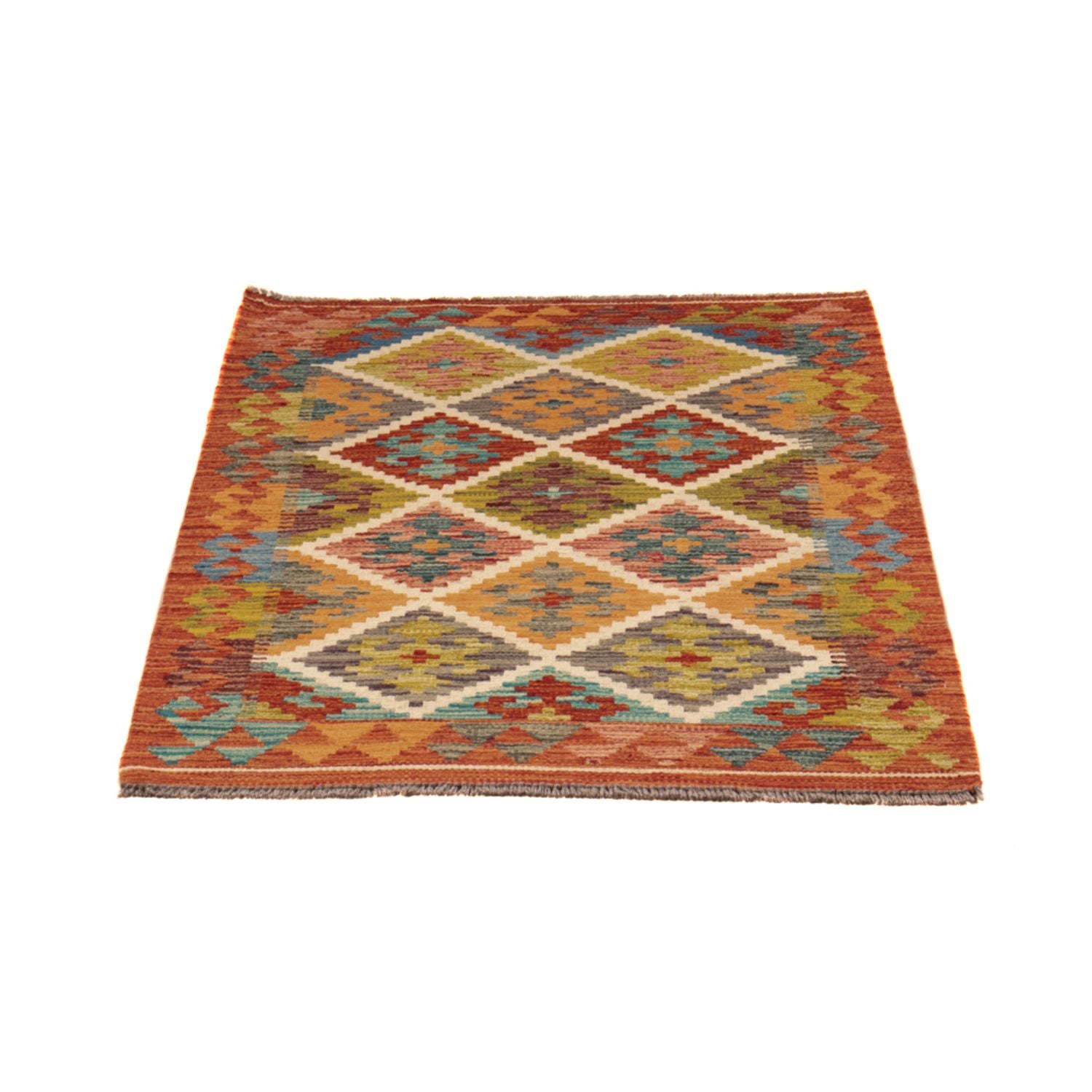 Alfombra Kelim - Splash - 127 x 82 cm - multicolor