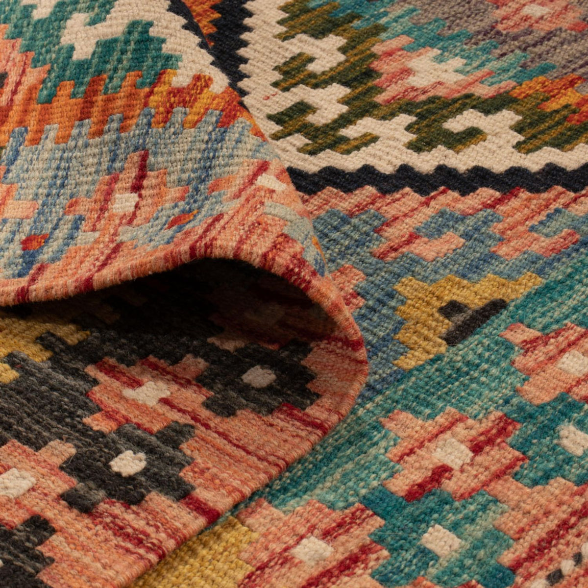 Alfombra Kelim - Splash - 119 x 83 cm - multicolor