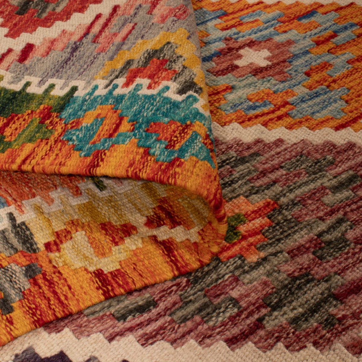 Alfombra Kelim - Splash - 125 x 86 cm - multicolor