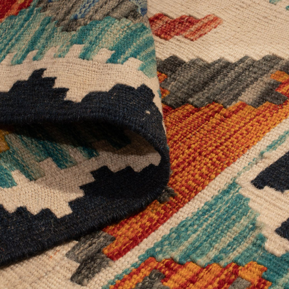 Alfombra Kelim - Splash - 130 x 86 cm - multicolor