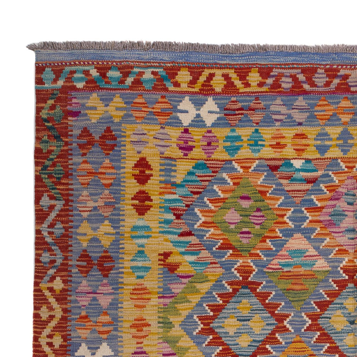 Alfombra Kelim - Splash - 204 x 148 cm - multicolor