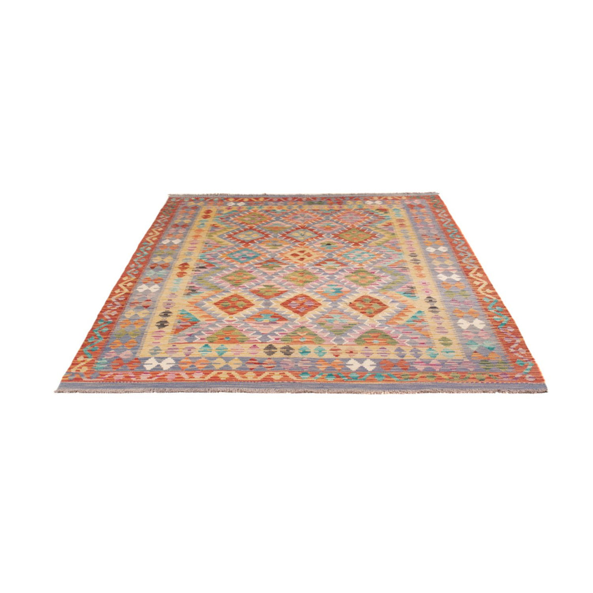 Alfombra Kelim - Splash - 204 x 148 cm - multicolor