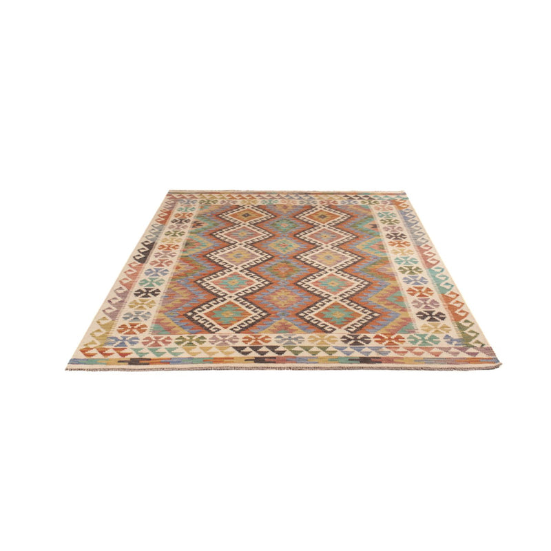 Alfombra Kelim - Splash - 197 x 156 cm - multicolor
