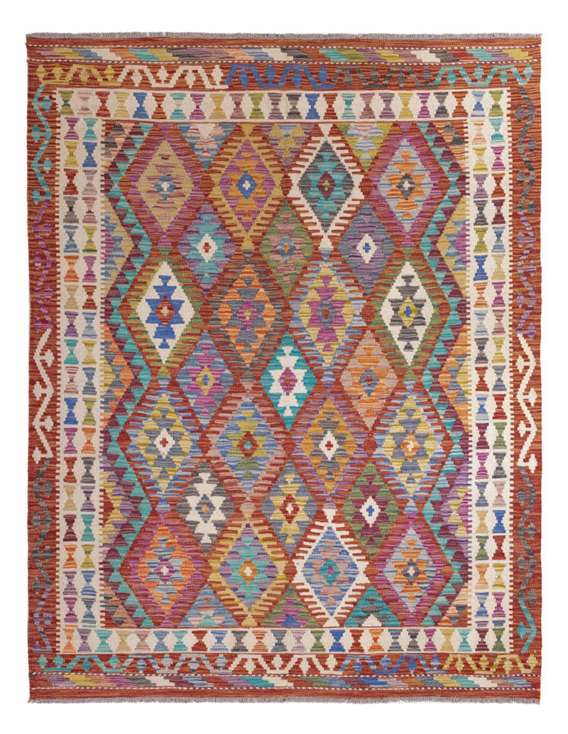 Alfombra Kelim - Splash - 198 x 156 cm - multicolor