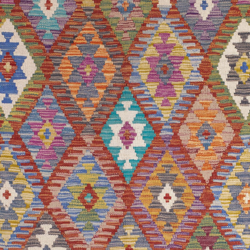 Alfombra Kelim - Splash - 198 x 156 cm - multicolor