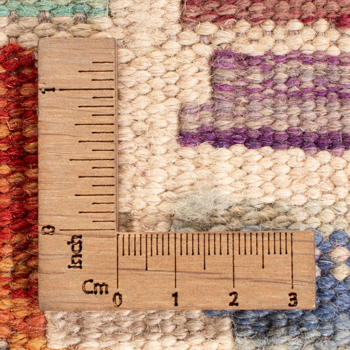 Alfombra Kelim - Splash - 198 x 156 cm - multicolor