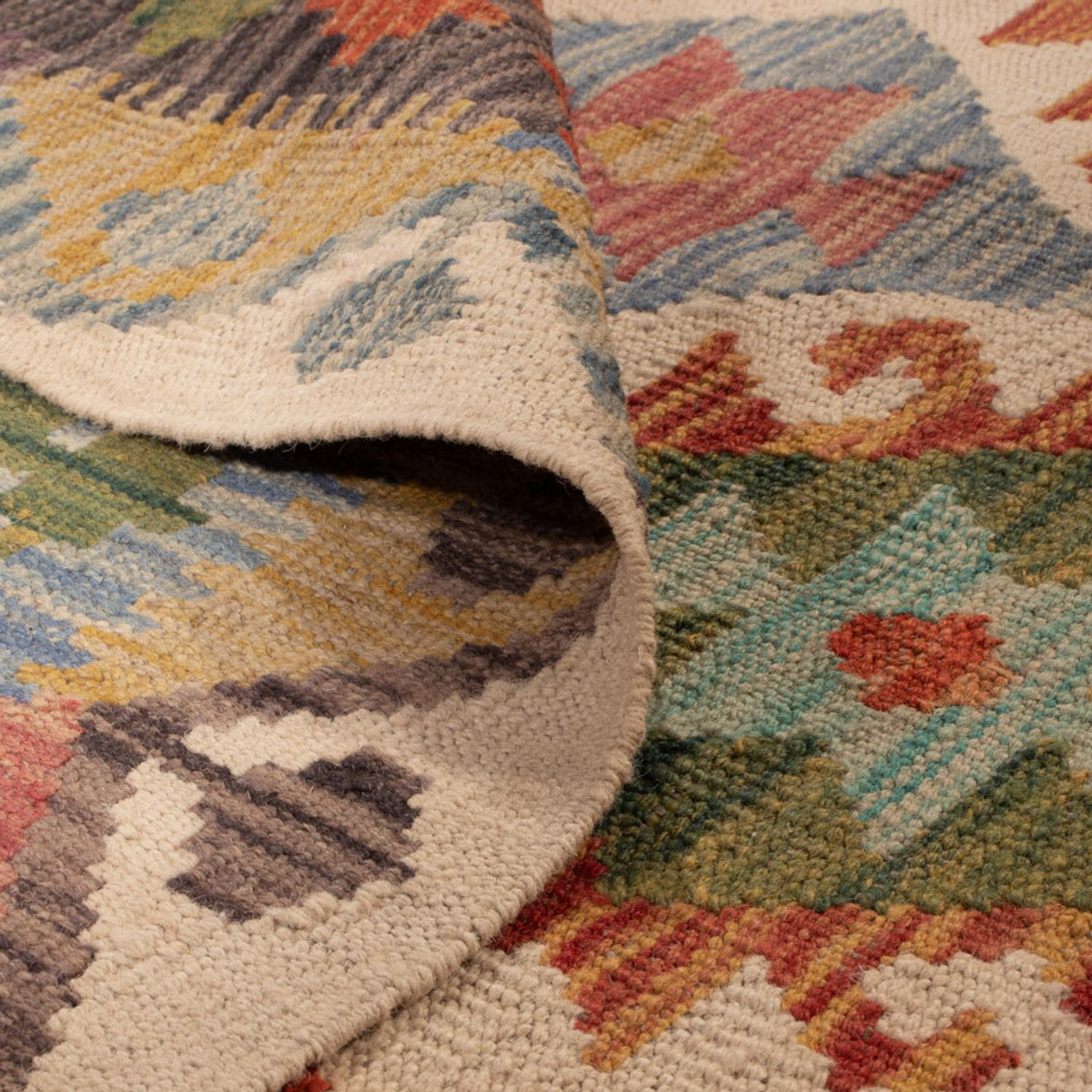 Alfombra Kelim - Splash - 201 x 153 cm - multicolor