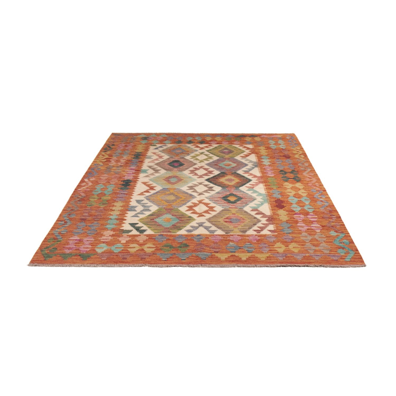 Alfombra Kelim - Splash - 198 x 149 cm - multicolor