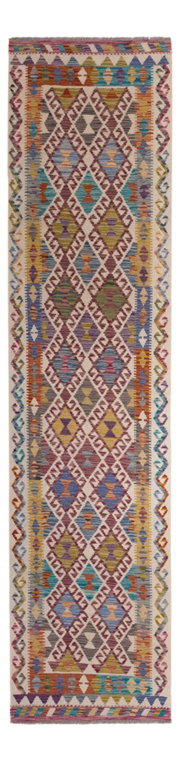 Alfombra de pasillo Alfombra Kelim - Splash - 301 x 79 cm - multicolor