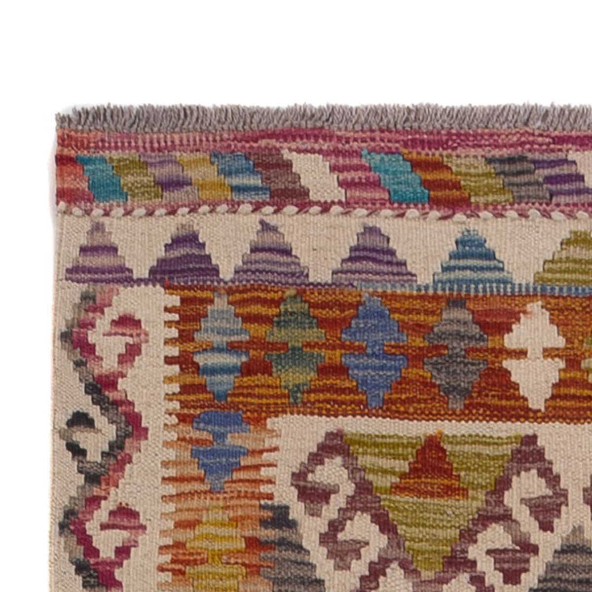 Alfombra de pasillo Alfombra Kelim - Splash - 301 x 79 cm - multicolor