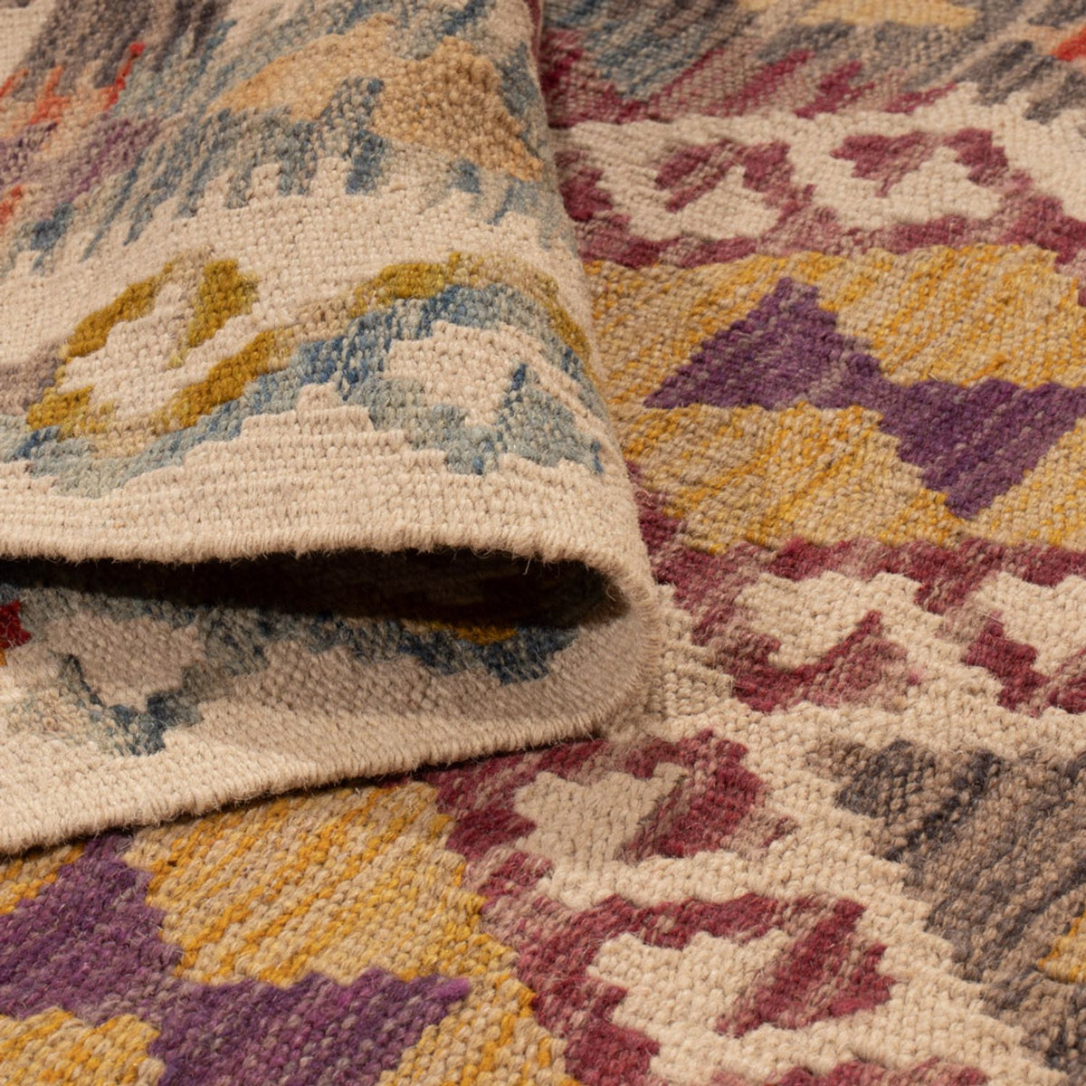 Alfombra de pasillo Alfombra Kelim - Splash - 301 x 79 cm - multicolor