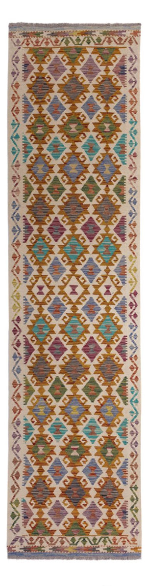 Alfombra de pasillo Alfombra Kelim - Splash - 301 x 81 cm - multicolor