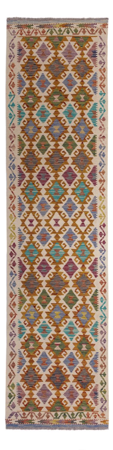 Alfombra de pasillo Alfombra Kelim - Splash - 301 x 81 cm - multicolor