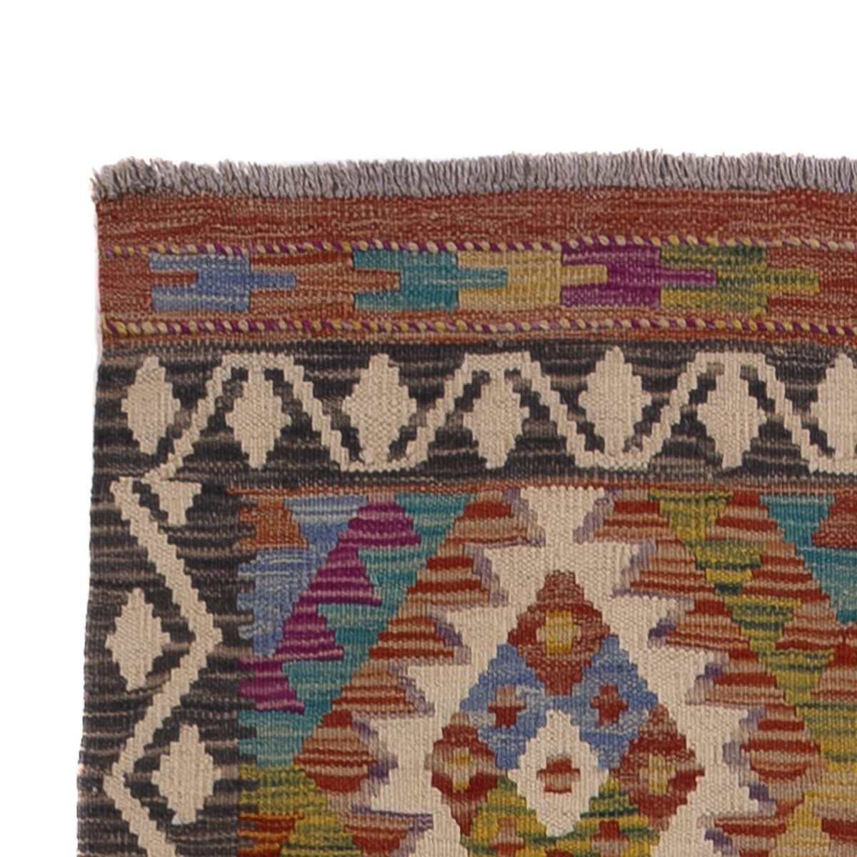 Alfombra de pasillo Alfombra Kelim - Splash - 295 x 85 cm - multicolor