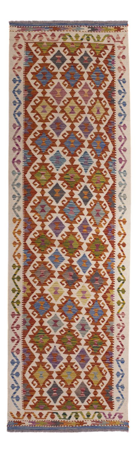Alfombra de pasillo Alfombra Kelim - Splash - 269 x 84 cm - multicolor