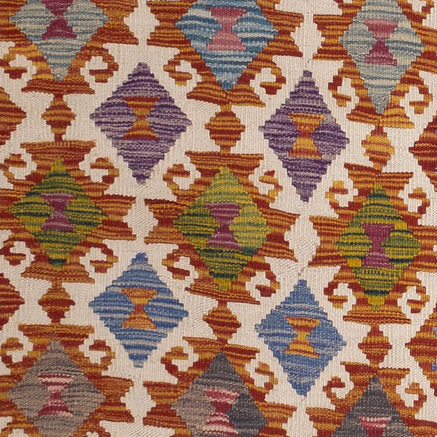 Alfombra de pasillo Alfombra Kelim - Splash - 269 x 84 cm - multicolor