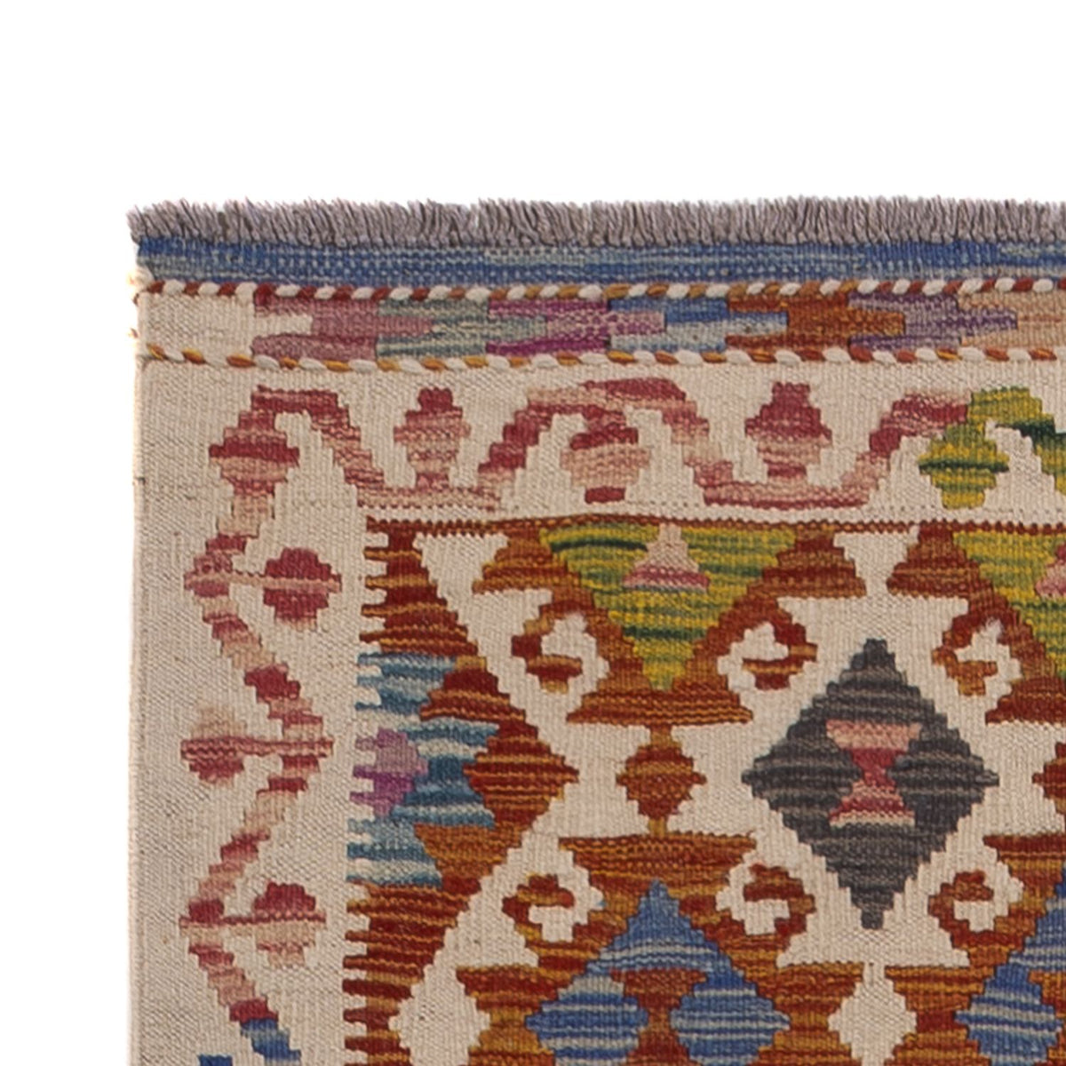 Alfombra de pasillo Alfombra Kelim - Splash - 269 x 84 cm - multicolor