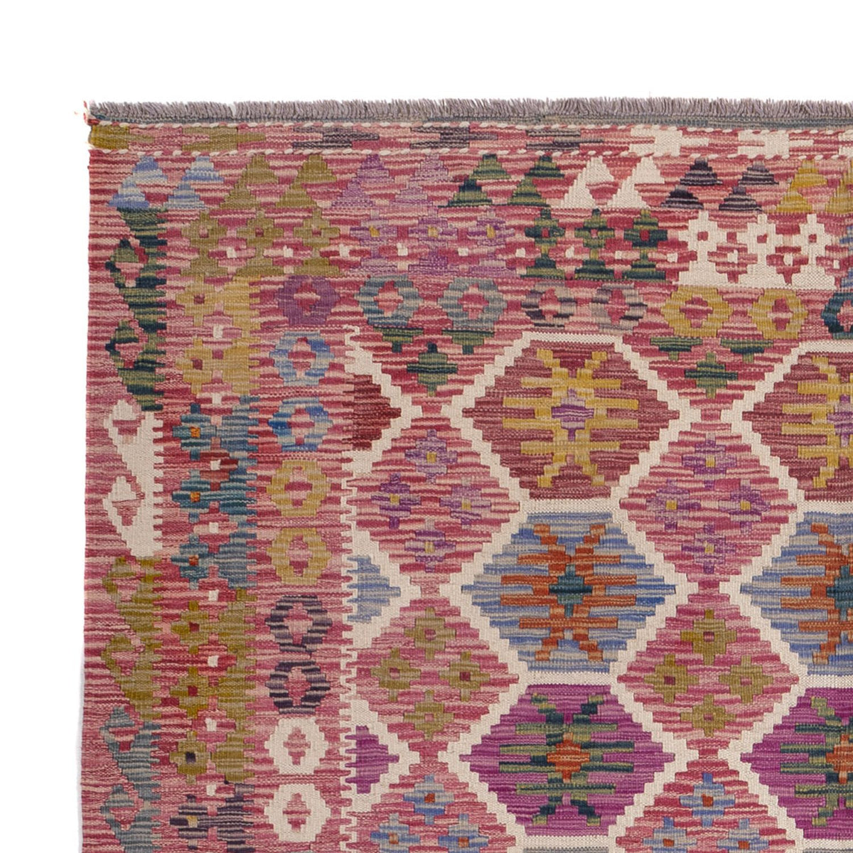 Alfombra Kelim - Splash - 254 x 177 cm - multicolor