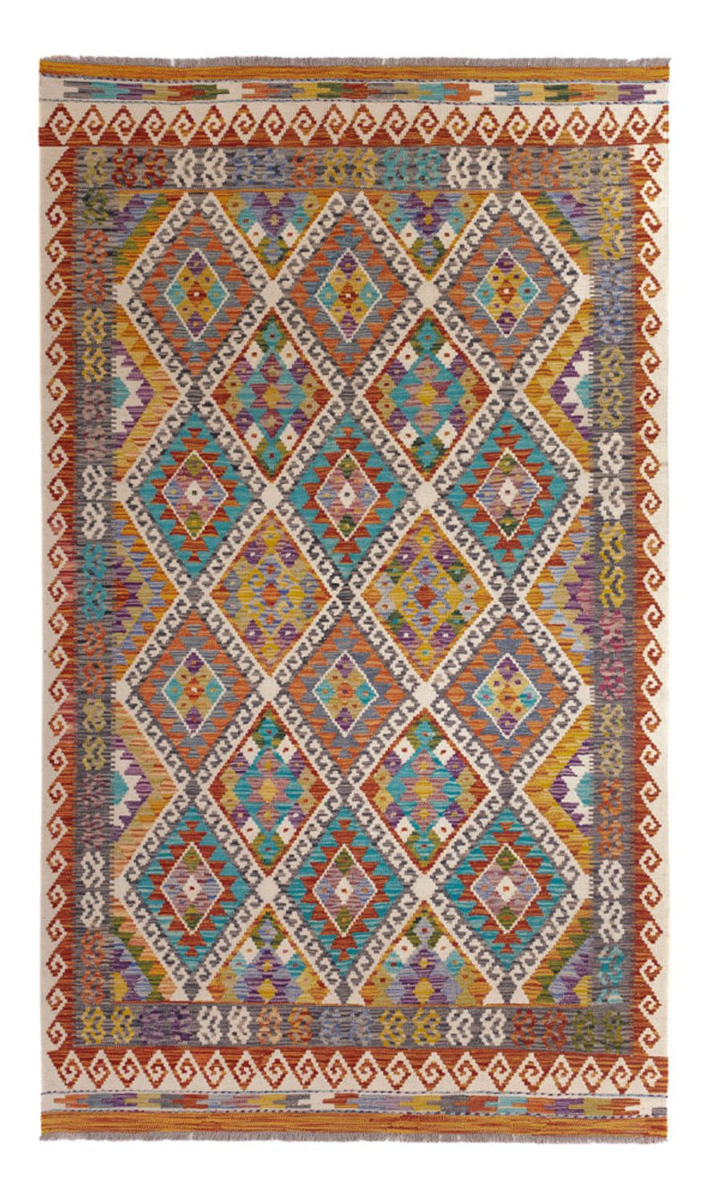Alfombra Kelim - Splash - 246 x 153 cm - multicolor