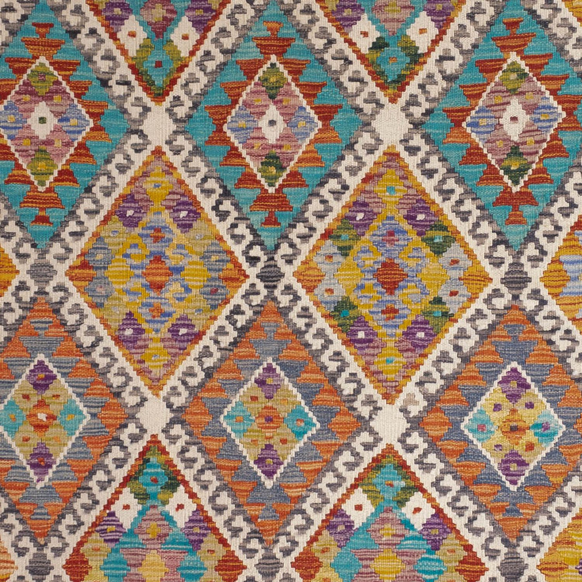 Alfombra Kelim - Splash - 246 x 153 cm - multicolor