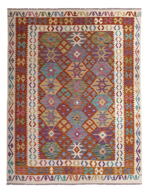 Alfombra Kelim - Splash - 247 x 195 cm - multicolor