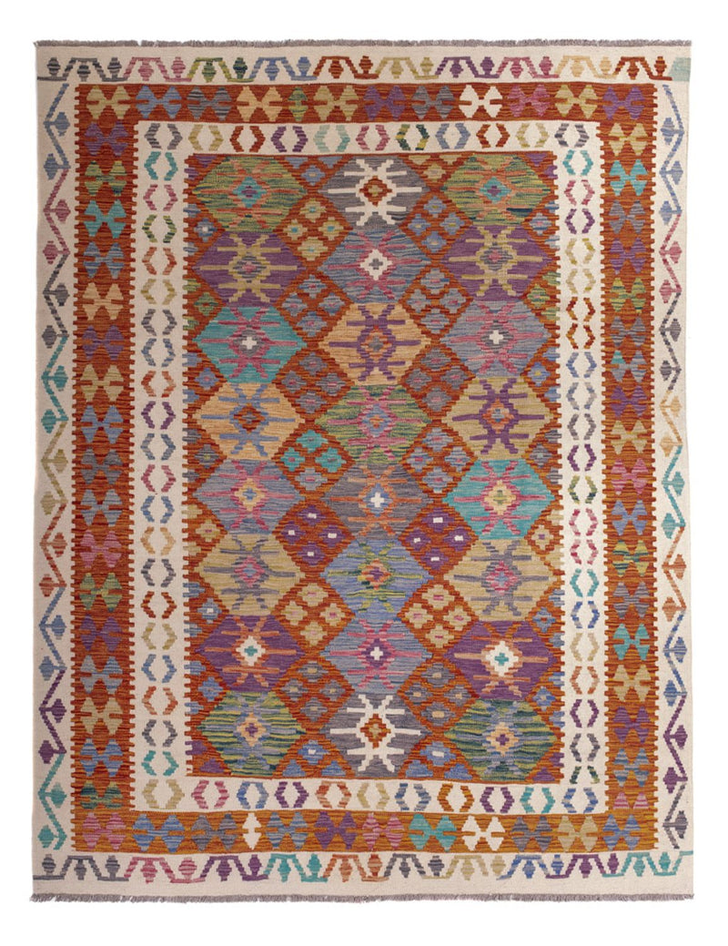 Alfombra Kelim - Splash - 247 x 195 cm - multicolor