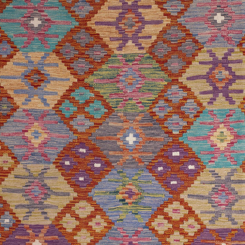 Alfombra Kelim - Splash - 247 x 195 cm - multicolor