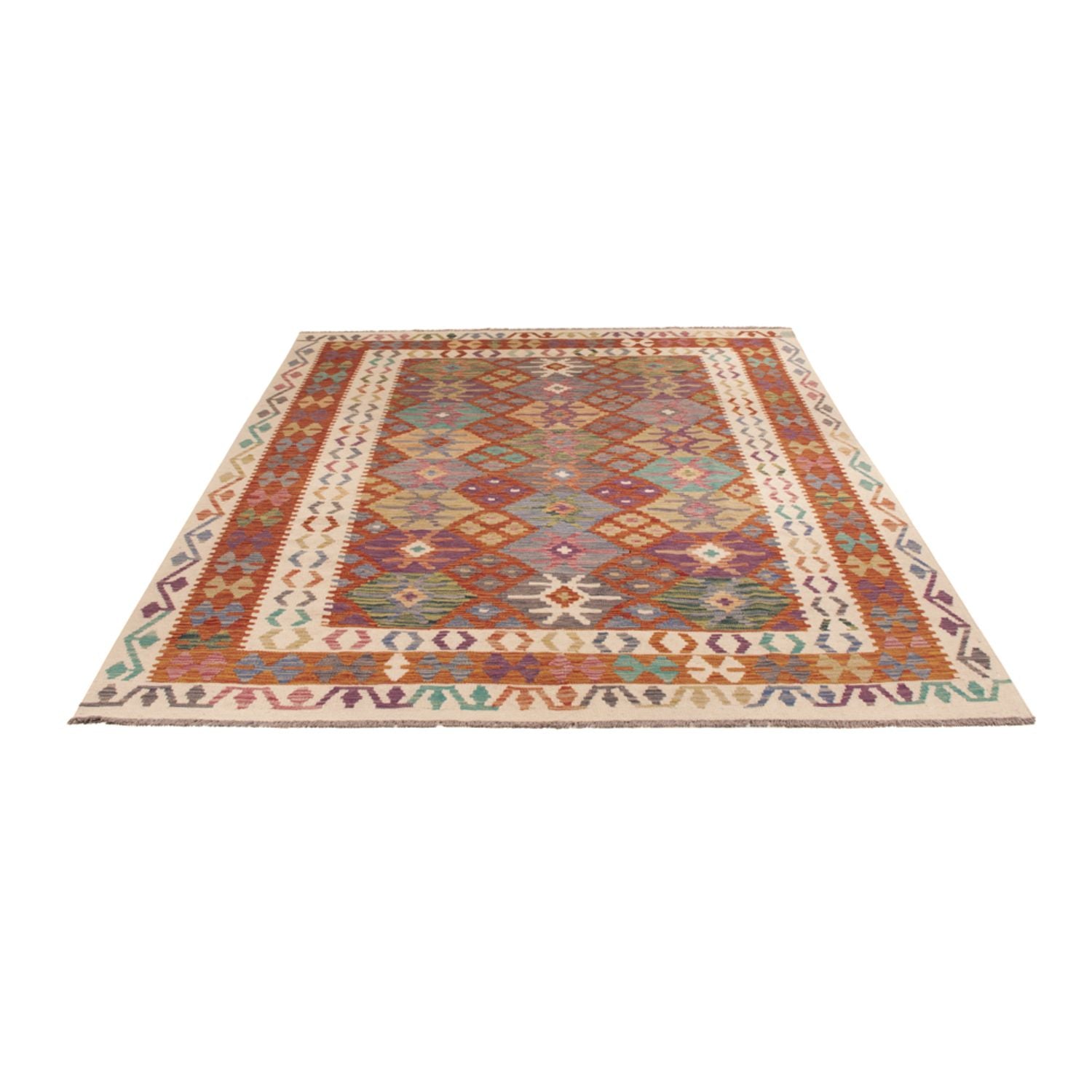 Alfombra Kelim - Splash - 247 x 195 cm - multicolor