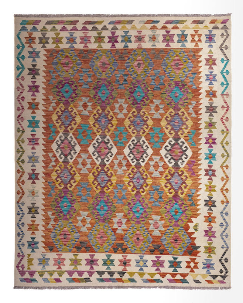 Alfombra Kelim - Splash - 253 x 203 cm - multicolor