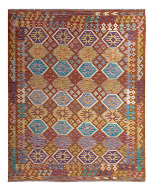 Alfombra Kelim - Splash - 247 x 201 cm - multicolor